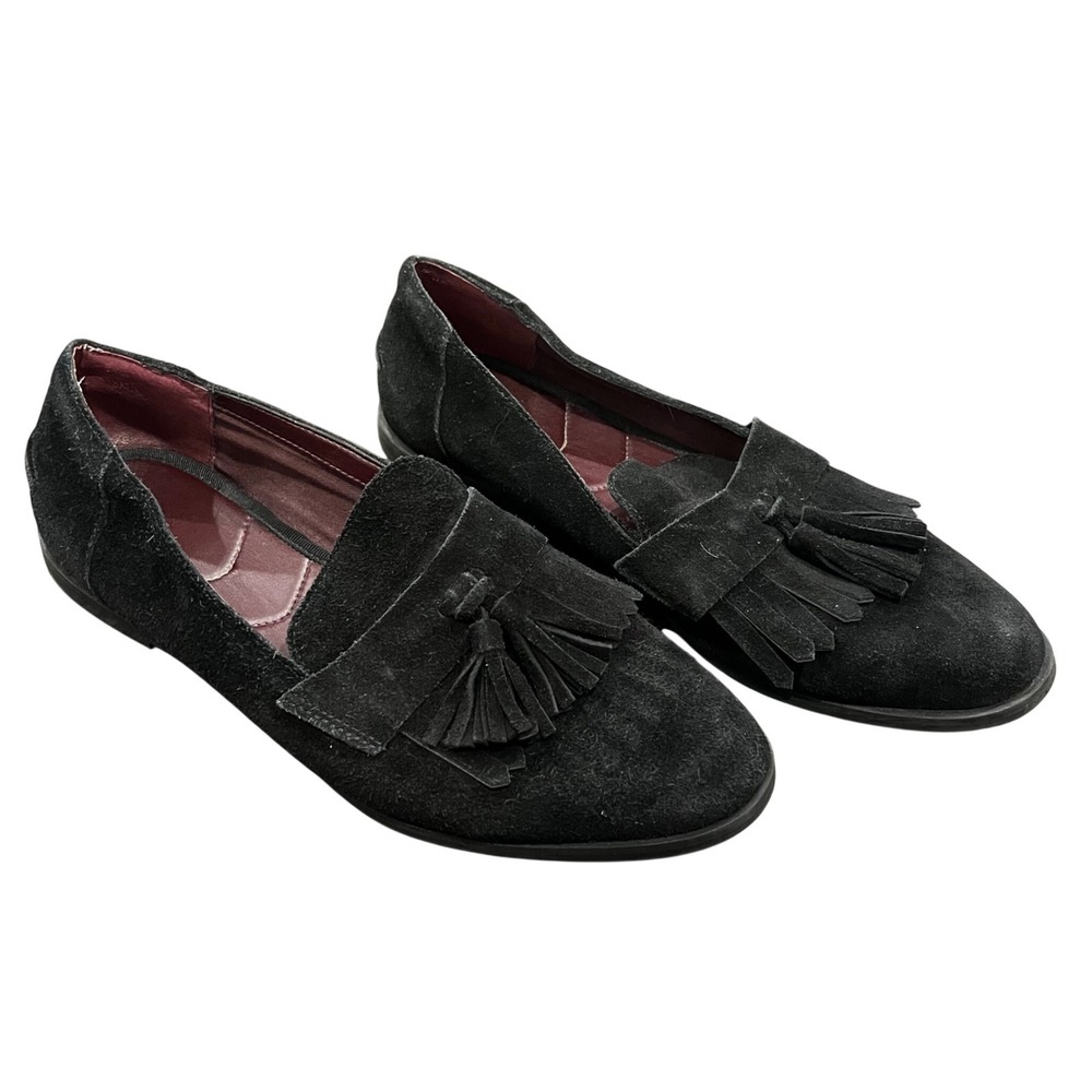 Franco Sarto Suede Tassel Kiltie Loafers Jolie Flats Womens 8.5 M Preppy‎